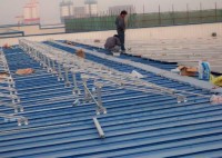 Adjustable flat tin roof solar mountign system